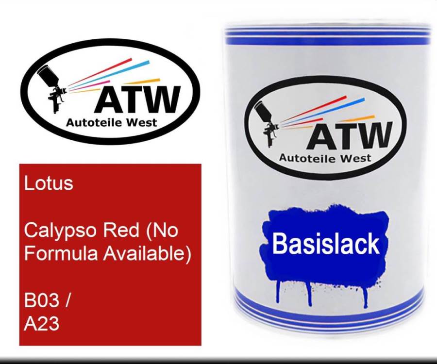 Lotus, Calypso Red (No Formula Available), B03 / A23: 500ml Lackdose, von ATW Autoteile West.